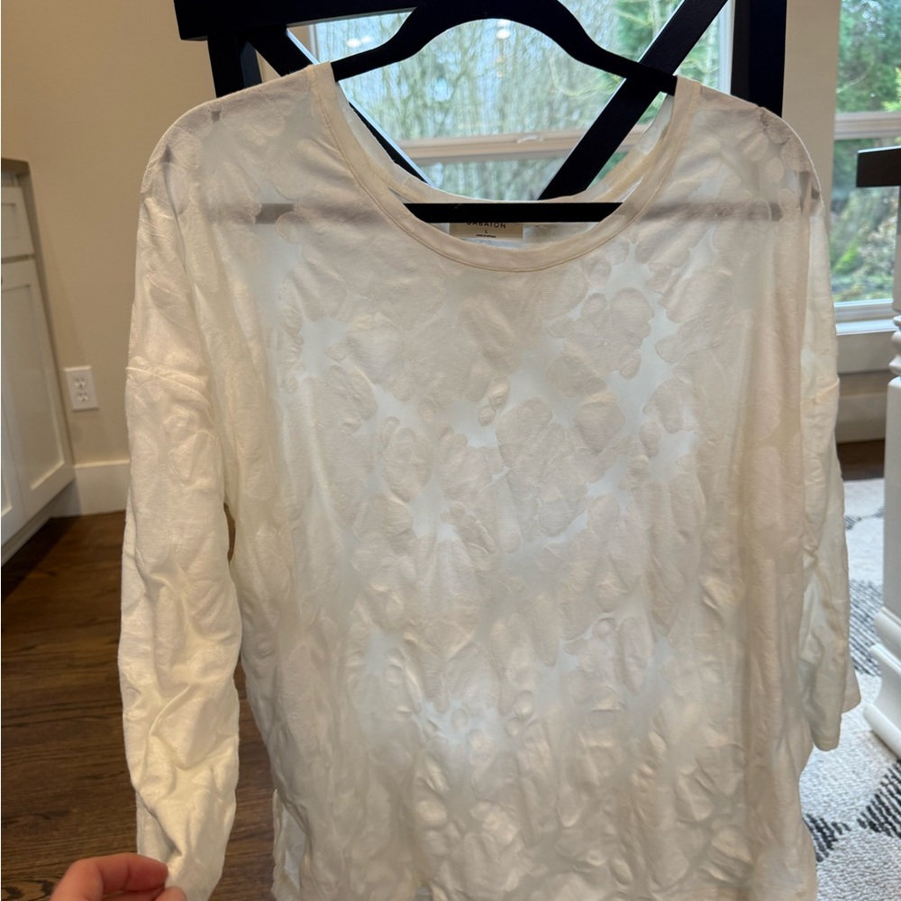 Babaton Textured Cream Blouse